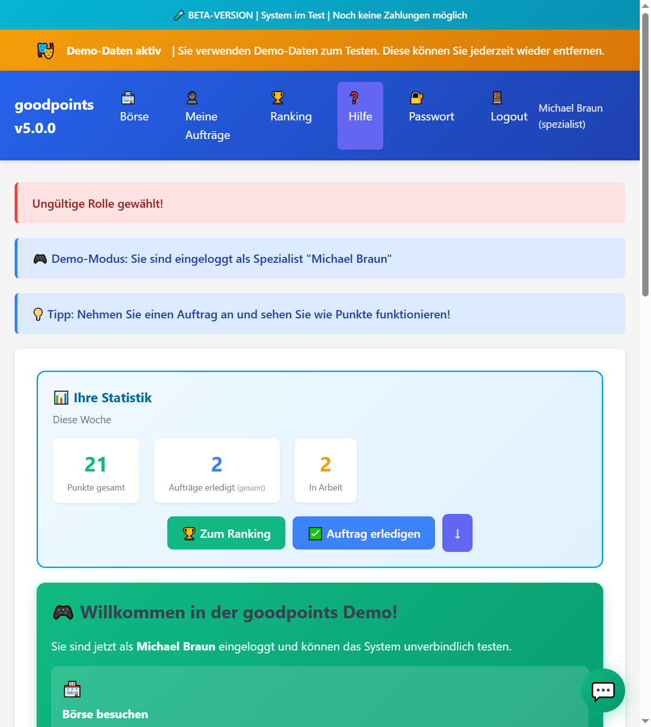 goodpoints Dashboard